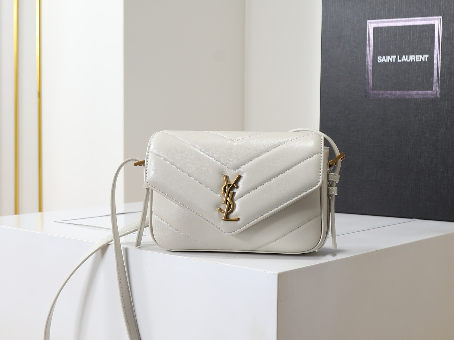 YSL LOULOU toy crossbody in MATELASS lambskin 21x14x5cm #2 - Image 2